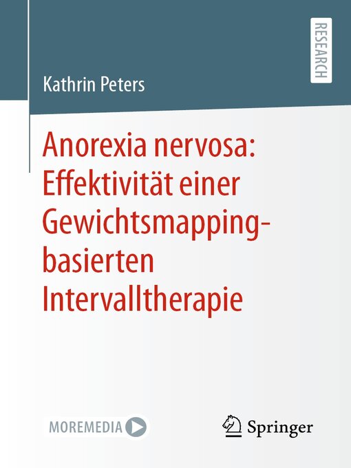 Title details for Anorexia nervosa by Kathrin Peters - Available